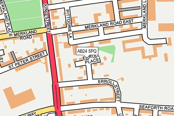 AB24 5PQ map - OS OpenMap – Local (Ordnance Survey) AB24 5PQ map - OS OpenMap – Local (Ordnance Survey)