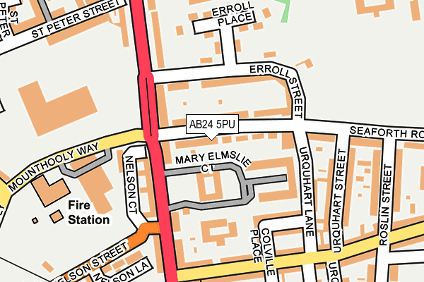 AB24 5PU map - OS OpenMap – Local (Ordnance Survey) AB24 5PU map - OS OpenMap – Local (Ordnance Survey)