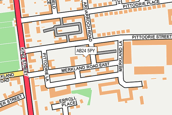 AB24 5PY map - OS OpenMap – Local (Ordnance Survey) AB24 5PY map - OS OpenMap – Local (Ordnance Survey)