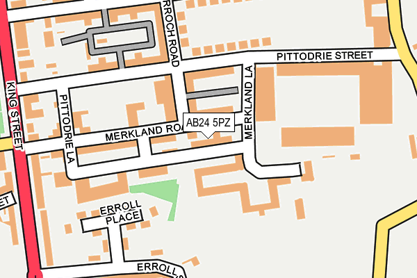 AB24 5PZ map - OS OpenMap – Local (Ordnance Survey) AB24 5PZ map - OS OpenMap – Local (Ordnance Survey)