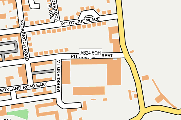 AB24 5QH map - OS OpenMap – Local (Ordnance Survey) AB24 5QH map - OS OpenMap – Local (Ordnance Survey)