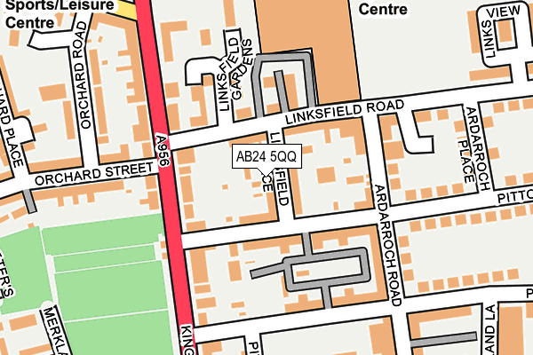 AB24 5QQ map - OS OpenMap – Local (Ordnance Survey) AB24 5QQ map - OS OpenMap – Local (Ordnance Survey)