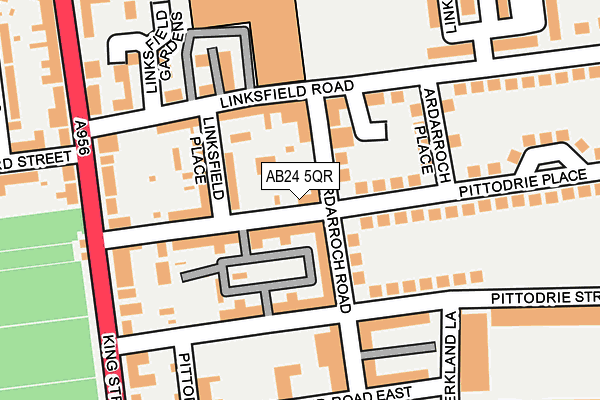 AB24 5QR map - OS OpenMap – Local (Ordnance Survey) AB24 5QR map - OS OpenMap – Local (Ordnance Survey)