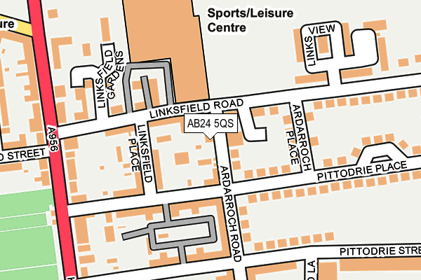 AB24 5QS map - OS OpenMap – Local (Ordnance Survey) AB24 5QS map - OS OpenMap – Local (Ordnance Survey)