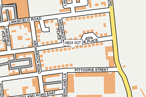 AB24 5QT map - OS OpenMap – Local (Ordnance Survey) AB24 5QT map - OS OpenMap – Local (Ordnance Survey)