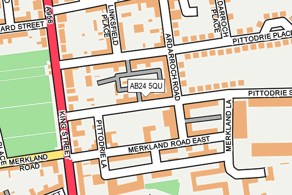AB24 5QU map - OS OpenMap – Local (Ordnance Survey) AB24 5QU map - OS OpenMap – Local (Ordnance Survey)