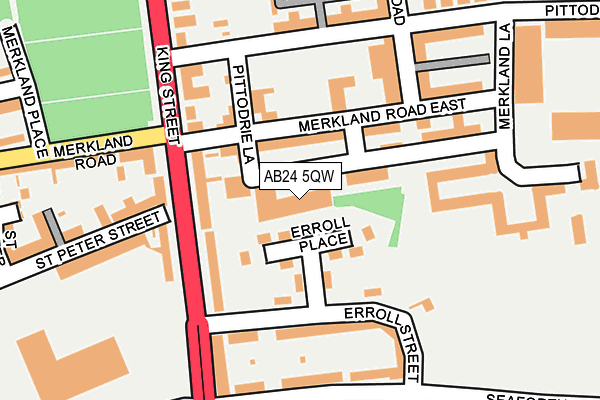 AB24 5QW map - OS OpenMap – Local (Ordnance Survey) AB24 5QW map - OS OpenMap – Local (Ordnance Survey)
