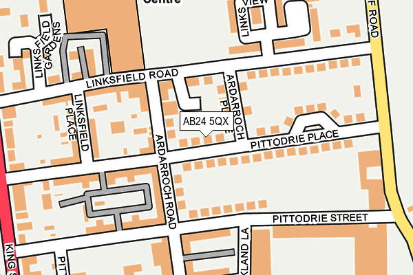 AB24 5QX map - OS OpenMap – Local (Ordnance Survey) AB24 5QX map - OS OpenMap – Local (Ordnance Survey)