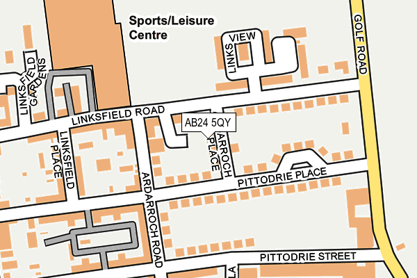 AB24 5QY map - OS OpenMap – Local (Ordnance Survey) AB24 5QY map - OS OpenMap – Local (Ordnance Survey)