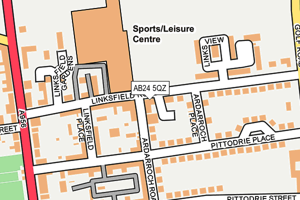 AB24 5QZ map - OS OpenMap – Local (Ordnance Survey) AB24 5QZ map - OS OpenMap – Local (Ordnance Survey)