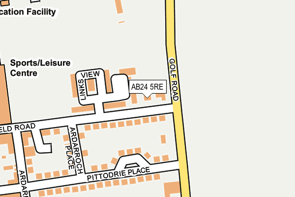 AB24 5RE map - OS OpenMap – Local (Ordnance Survey) AB24 5RE map - OS OpenMap – Local (Ordnance Survey)
