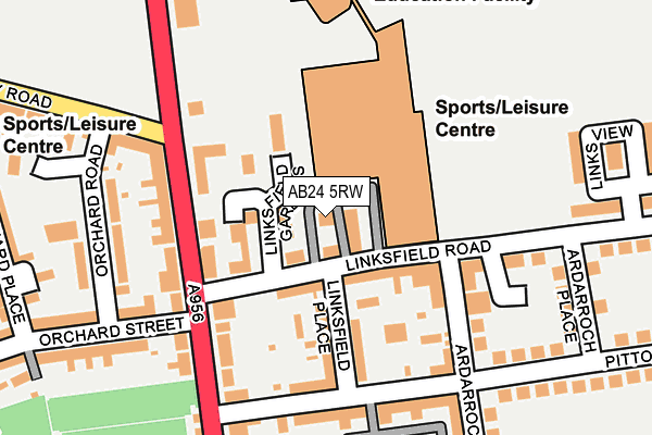 AB24 5RW map - OS OpenMap – Local (Ordnance Survey) AB24 5RW map - OS OpenMap – Local (Ordnance Survey)