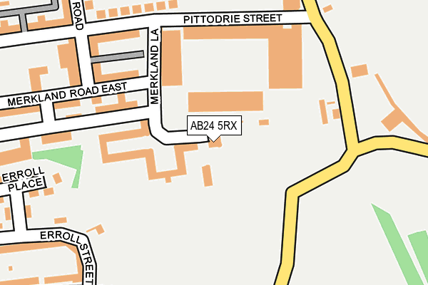 AB24 5RX map - OS OpenMap – Local (Ordnance Survey) AB24 5RX map - OS OpenMap – Local (Ordnance Survey)