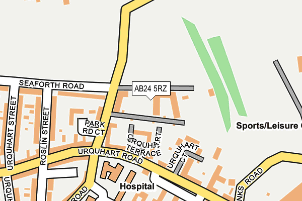 AB24 5RZ map - OS OpenMap – Local (Ordnance Survey) AB24 5RZ map - OS OpenMap – Local (Ordnance Survey)