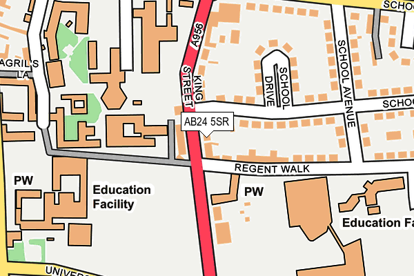 AB24 5SR map - OS OpenMap – Local (Ordnance Survey) AB24 5SR map - OS OpenMap – Local (Ordnance Survey)