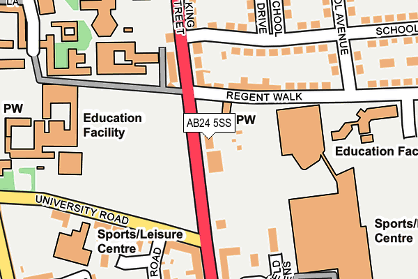 AB24 5SS map - OS OpenMap – Local (Ordnance Survey) AB24 5SS map - OS OpenMap – Local (Ordnance Survey)