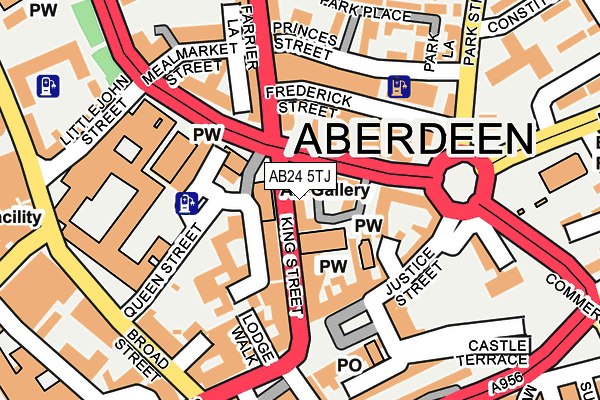 AB24 5TJ map - OS OpenMap – Local (Ordnance Survey) AB24 5TJ map - OS OpenMap – Local (Ordnance Survey)