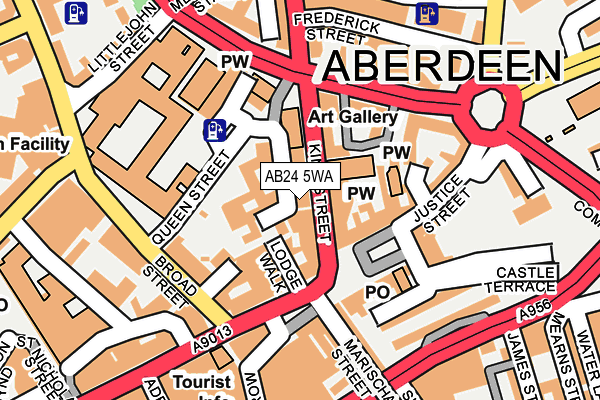 AB24 5WA map - OS OpenMap – Local (Ordnance Survey) AB24 5WA map - OS OpenMap – Local (Ordnance Survey)