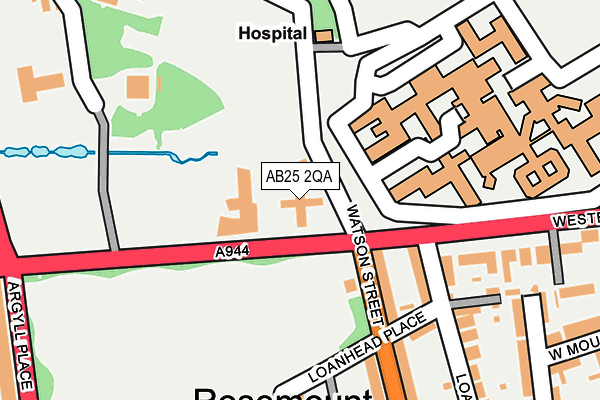 AB25 2QA map - OS OpenMap – Local (Ordnance Survey) AB25 2QA map - OS OpenMap – Local (Ordnance Survey)