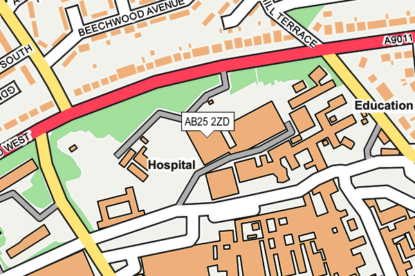AB25 2ZD map - OS OpenMap – Local (Ordnance Survey) AB25 2ZD map - OS OpenMap – Local (Ordnance Survey)