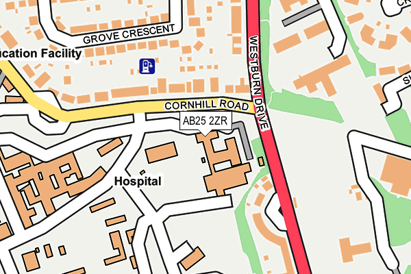 AB25 2ZR map - OS OpenMap – Local (Ordnance Survey) AB25 2ZR map - OS OpenMap – Local (Ordnance Survey)