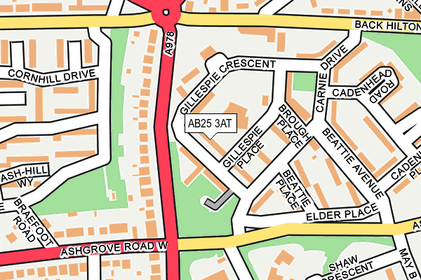 AB25 3AT map - OS OpenMap – Local (Ordnance Survey) AB25 3AT map - OS OpenMap – Local (Ordnance Survey)