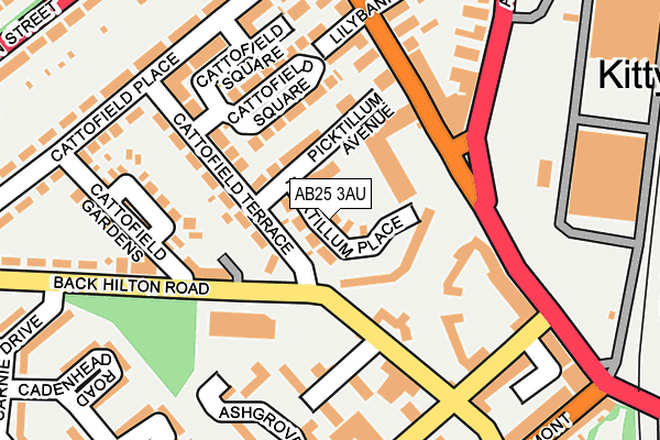 AB25 3AU map - OS OpenMap – Local (Ordnance Survey) AB25 3AU map - OS OpenMap – Local (Ordnance Survey)