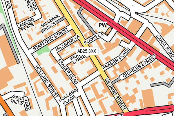 AB25 3XX map - OS OpenMap – Local (Ordnance Survey) AB25 3XX map - OS OpenMap – Local (Ordnance Survey)