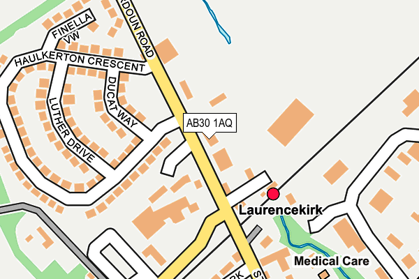 AB30 1AQ map - OS OpenMap – Local (Ordnance Survey) AB30 1AQ map - OS OpenMap – Local (Ordnance Survey)
