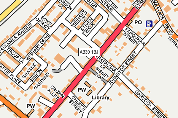 AB30 1BJ map - OS OpenMap – Local (Ordnance Survey) AB30 1BJ map - OS OpenMap – Local (Ordnance Survey)