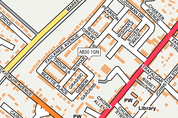 AB30 1GN map - OS OpenMap – Local (Ordnance Survey) AB30 1GN map - OS OpenMap – Local (Ordnance Survey)