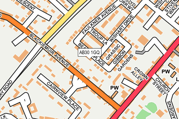 AB30 1GQ map - OS OpenMap – Local (Ordnance Survey) AB30 1GQ map - OS OpenMap – Local (Ordnance Survey)