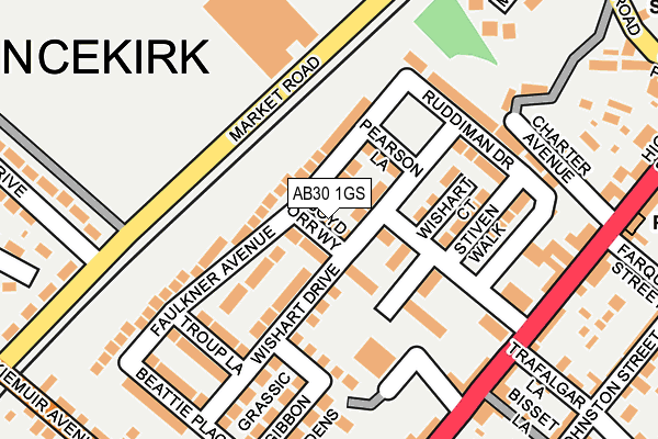 AB30 1GS map - OS OpenMap – Local (Ordnance Survey) AB30 1GS map - OS OpenMap – Local (Ordnance Survey)