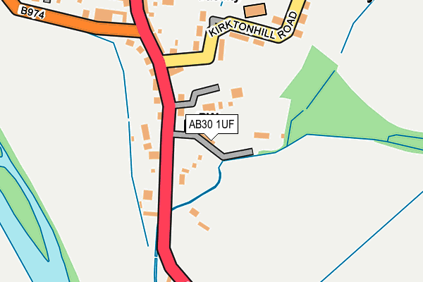 AB30 1UF map - OS OpenMap – Local (Ordnance Survey) AB30 1UF map - OS OpenMap – Local (Ordnance Survey)