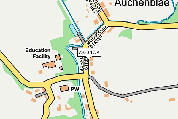 AB30 1WP map - OS OpenMap – Local (Ordnance Survey) AB30 1WP map - OS OpenMap – Local (Ordnance Survey)