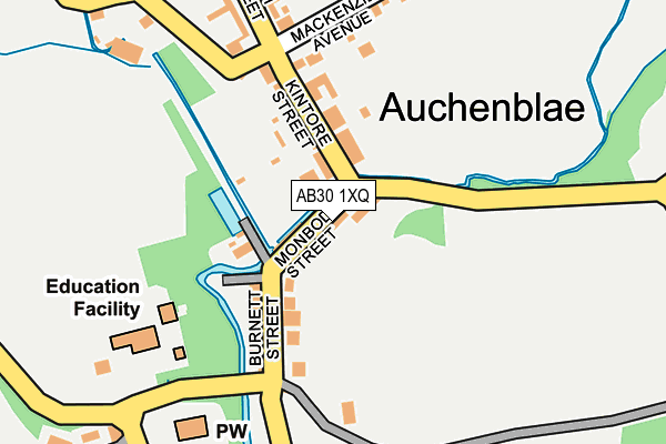 AB30 1XQ map - OS OpenMap – Local (Ordnance Survey) AB30 1XQ map - OS OpenMap – Local (Ordnance Survey)
