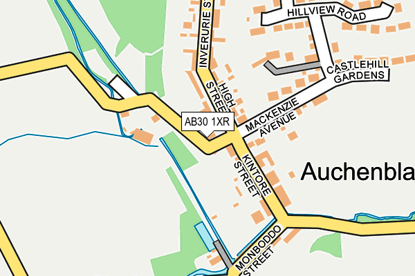 AB30 1XR map - OS OpenMap – Local (Ordnance Survey) AB30 1XR map - OS OpenMap – Local (Ordnance Survey)