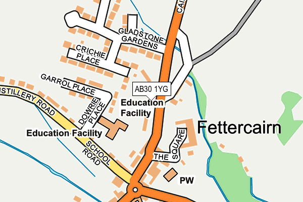 AB30 1YG map - OS OpenMap – Local (Ordnance Survey) AB30 1YG map - OS OpenMap – Local (Ordnance Survey)