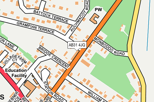 AB31 4JQ map - OS OpenMap – Local (Ordnance Survey) AB31 4JQ map - OS OpenMap – Local (Ordnance Survey)