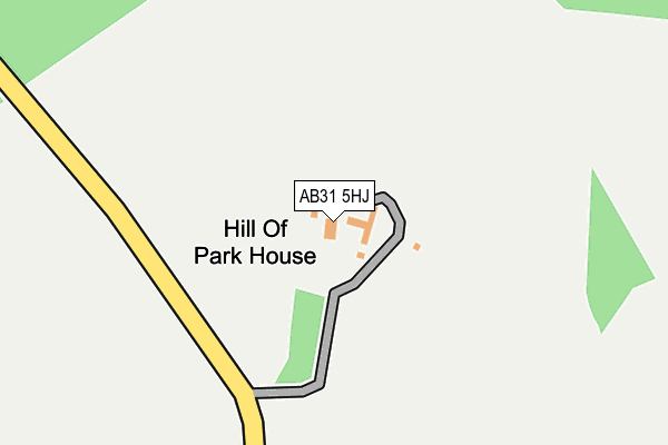AB31 5HJ map - OS OpenMap – Local (Ordnance Survey) AB31 5HJ map - OS OpenMap – Local (Ordnance Survey)