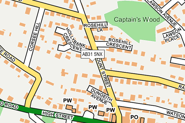 AB31 5NX map - OS OpenMap – Local (Ordnance Survey) AB31 5NX map - OS OpenMap – Local (Ordnance Survey)
