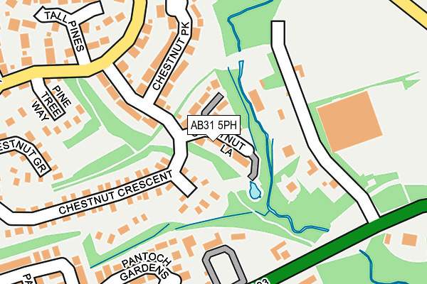 AB31 5PH map - OS OpenMap – Local (Ordnance Survey) AB31 5PH map - OS OpenMap – Local (Ordnance Survey)