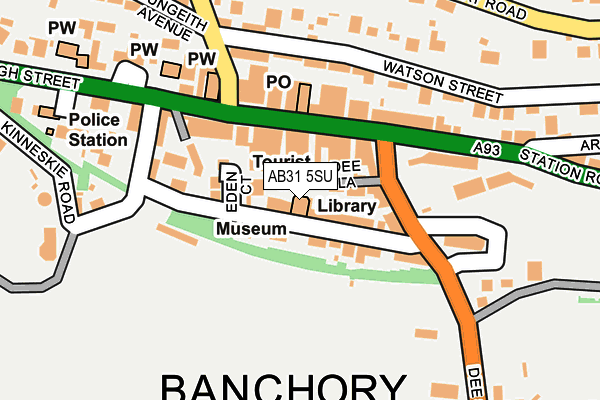 AB31 5SU map - OS OpenMap – Local (Ordnance Survey) AB31 5SU map - OS OpenMap – Local (Ordnance Survey)