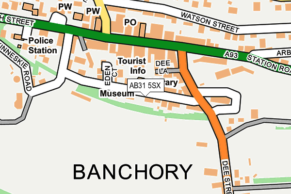 AB31 5SX map - OS OpenMap – Local (Ordnance Survey) AB31 5SX map - OS OpenMap – Local (Ordnance Survey)