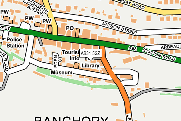 AB31 5SZ map - OS OpenMap – Local (Ordnance Survey) AB31 5SZ map - OS OpenMap – Local (Ordnance Survey)