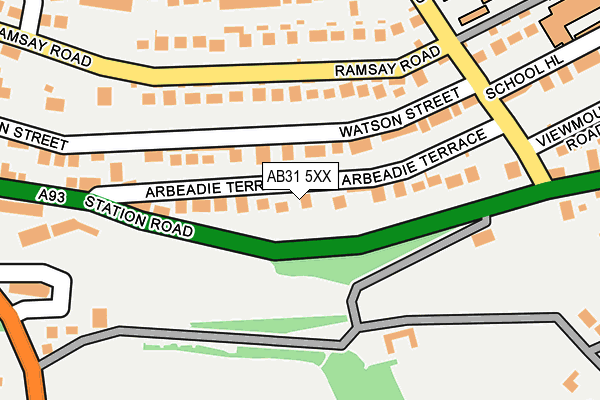 AB31 5XX map - OS OpenMap – Local (Ordnance Survey) AB31 5XX map - OS OpenMap – Local (Ordnance Survey)