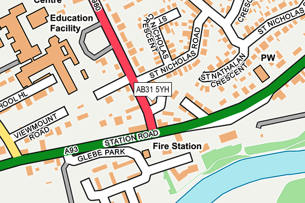 AB31 5YH map - OS OpenMap – Local (Ordnance Survey) AB31 5YH map - OS OpenMap – Local (Ordnance Survey)