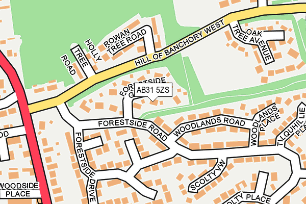 AB31 5ZS map - OS OpenMap – Local (Ordnance Survey) AB31 5ZS map - OS OpenMap – Local (Ordnance Survey)