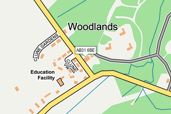 AB31 6BE map - OS OpenMap – Local (Ordnance Survey) AB31 6BE map - OS OpenMap – Local (Ordnance Survey)