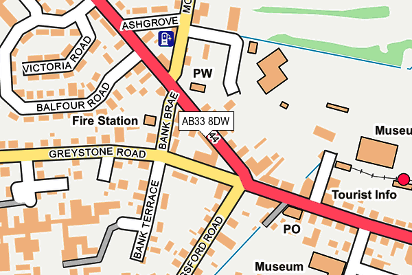 AB33 8DW map - OS OpenMap – Local (Ordnance Survey) AB33 8DW map - OS OpenMap – Local (Ordnance Survey)